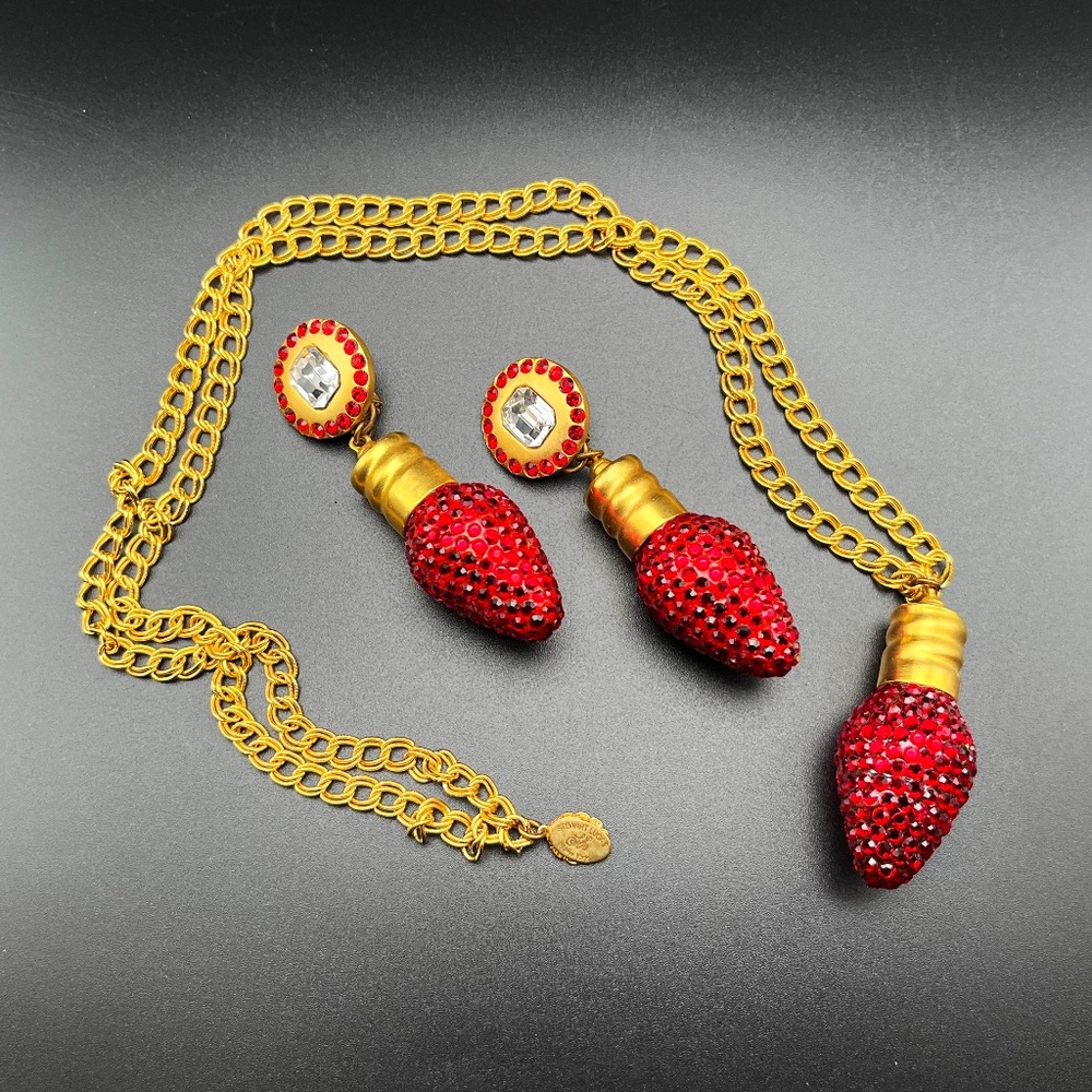 Stewart Lucas New York, Vintage Designer Runway Necklace + Matching Earrings